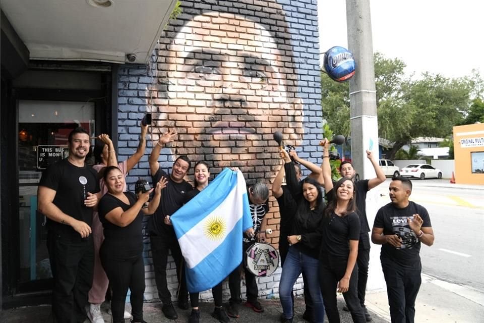 La cara de Messi se puede observar en cada rincón de Miami.