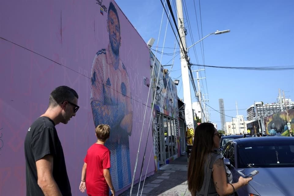 Las calles de Miami están repletas de la imagen de Messi.