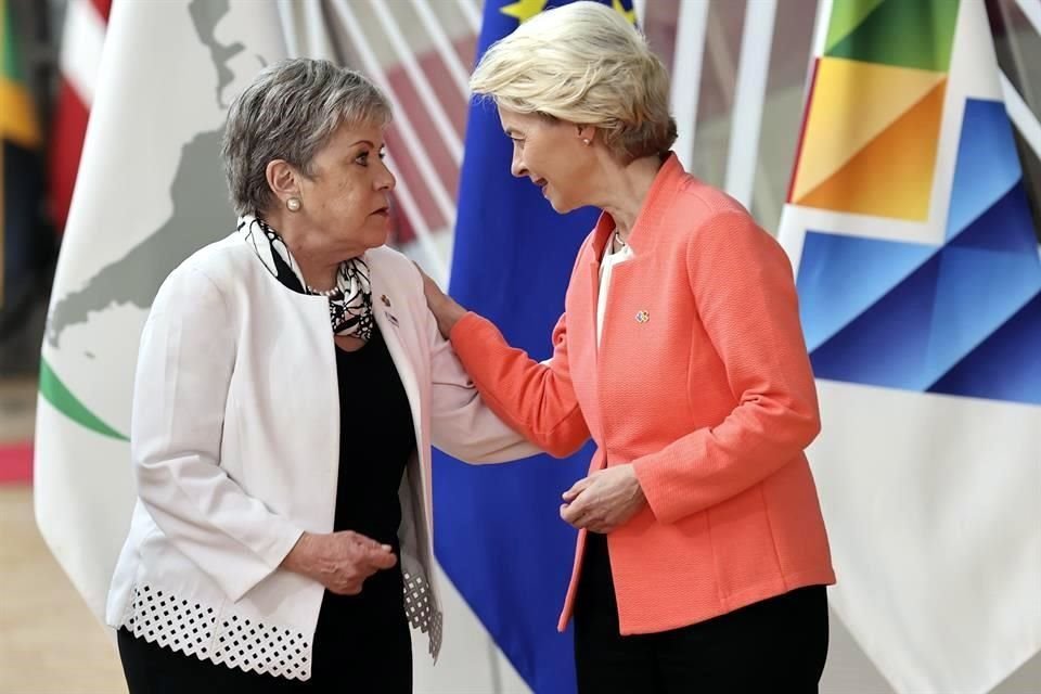 La Canciller mexicana, Alicia Bárcena, y la presidenta de la Comisión Europea, Ursula von der Leyen