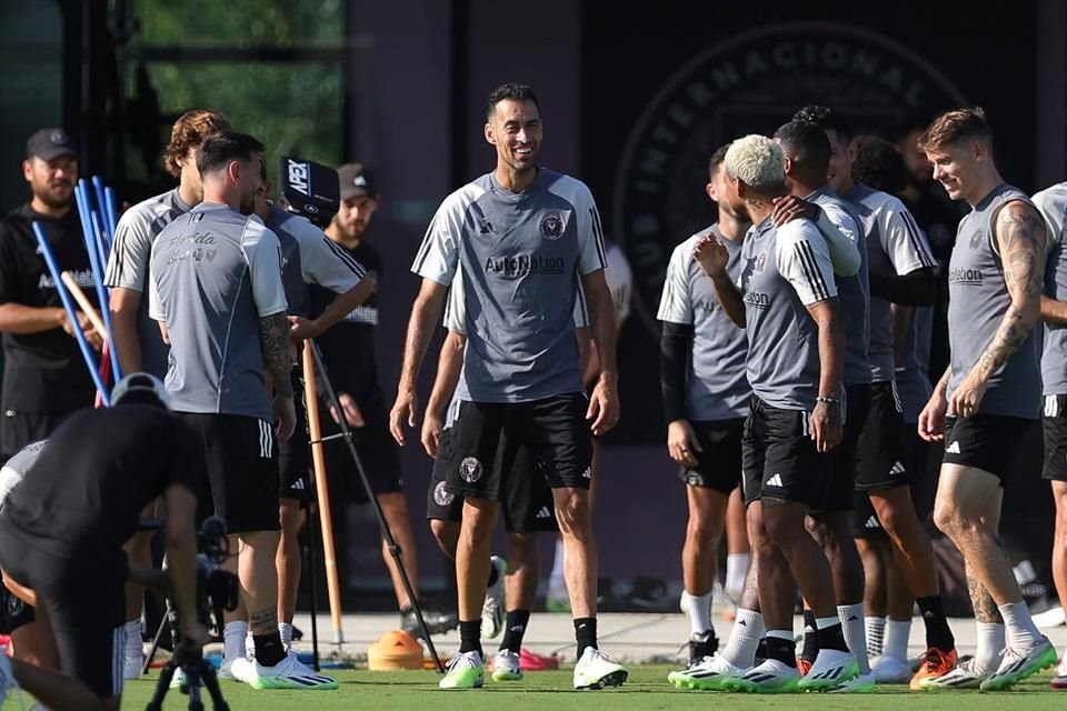 Busquetes también tuvo su primer entrenamiento en Miami.