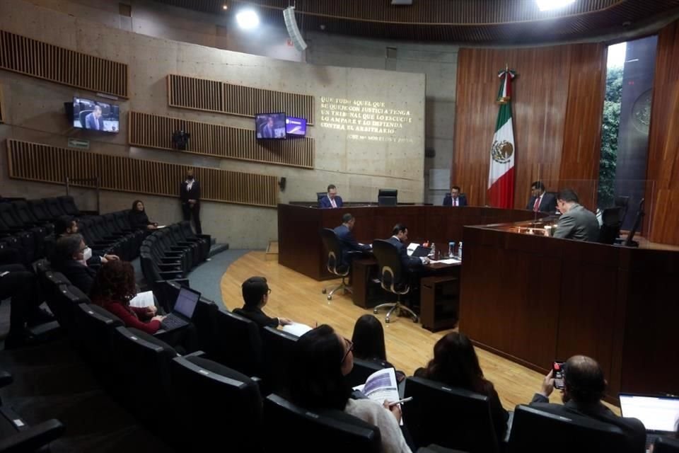 Aspecto de una sesión en la Sala Superior del TEPJF, donde este miércoles se revisará la continuidad de las actividades del Frente Amplio por México.