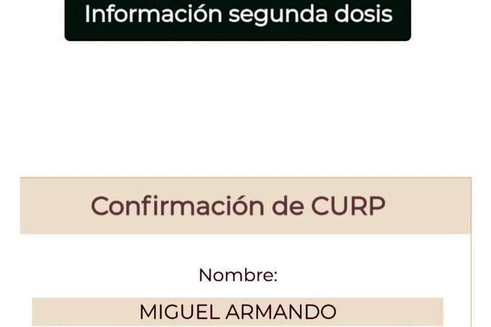 Miguel lleva más de 11 años desaparecido, pero en el Registro Nacional de Vacunación aparece con una dosis de Covid-19.