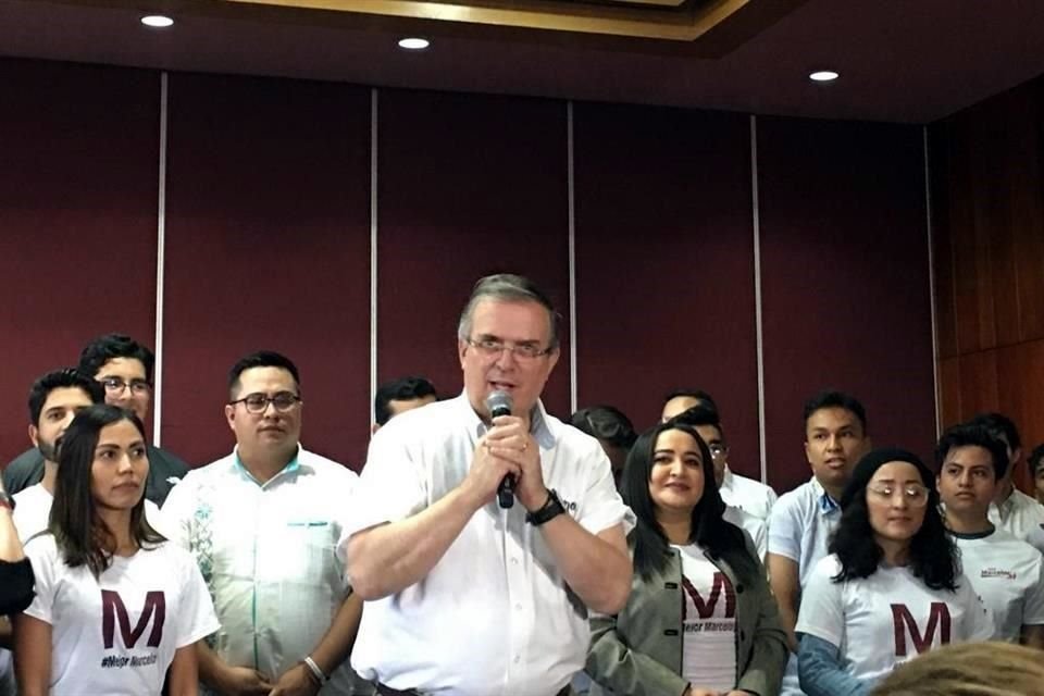 Marcelo Ebrard en conferencia de prensa.