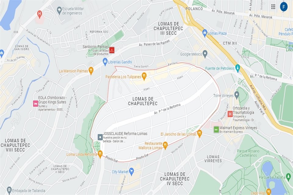 Fueron solicitados cambios de uso de suelo en: Sierra Mojada 327, Paseo de las Palmas 270, y Montes Urales 360, en Lomas de Chapultepec, detallaron autoridades.