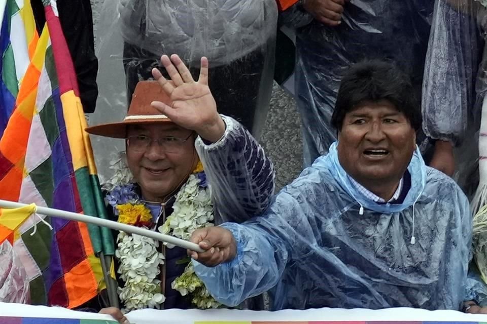 El ex Mandatario Evo Morales y el Presidente Luis Arce, su discreto ministro por más de una década.