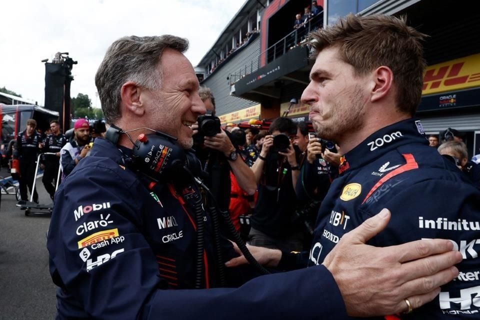 Max Verstappen logró sacarle 22 segundos a Sergio Pérez en el GP de Bélgica.