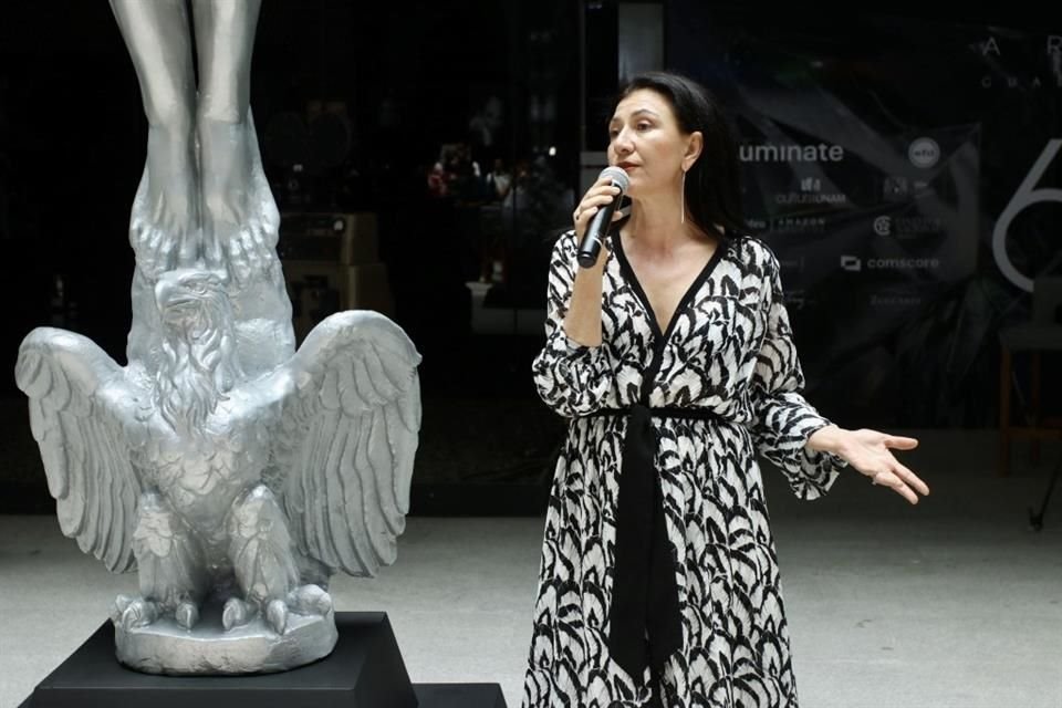 Leticia Huijara, presidenta de la Academia de las Mexicana de Artes y Ciencias Cinematográficas (AMACC), llevó a Guadalajara los Premios Ariel.