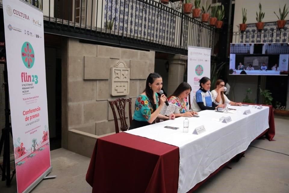 Autoridades del Instituto Nacional de Lenguas Indígenas y del Estado de Quintana Roo dieron a conocer el programa de la FLIN 2023.