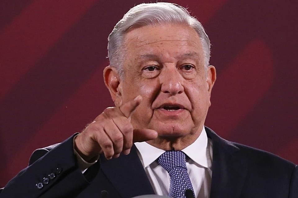 El Presidente López Obrador en conferencia de prensa.