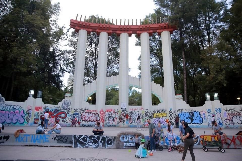 El Foro Lindbergh, en la Colonia Hipódromo, fue vandalizado el sábado, de acuerdo con vecinos.