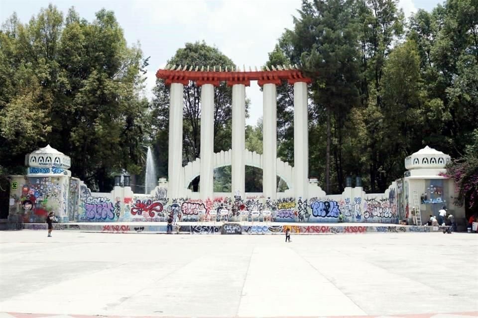 El Foro Lindbergh, en la Colonia Hipódromo, fue vandalizado el sábado, de acuerdo con vecinos.