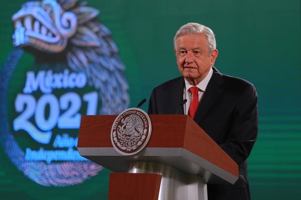 El Presidente AMLO en conferencia matutina.