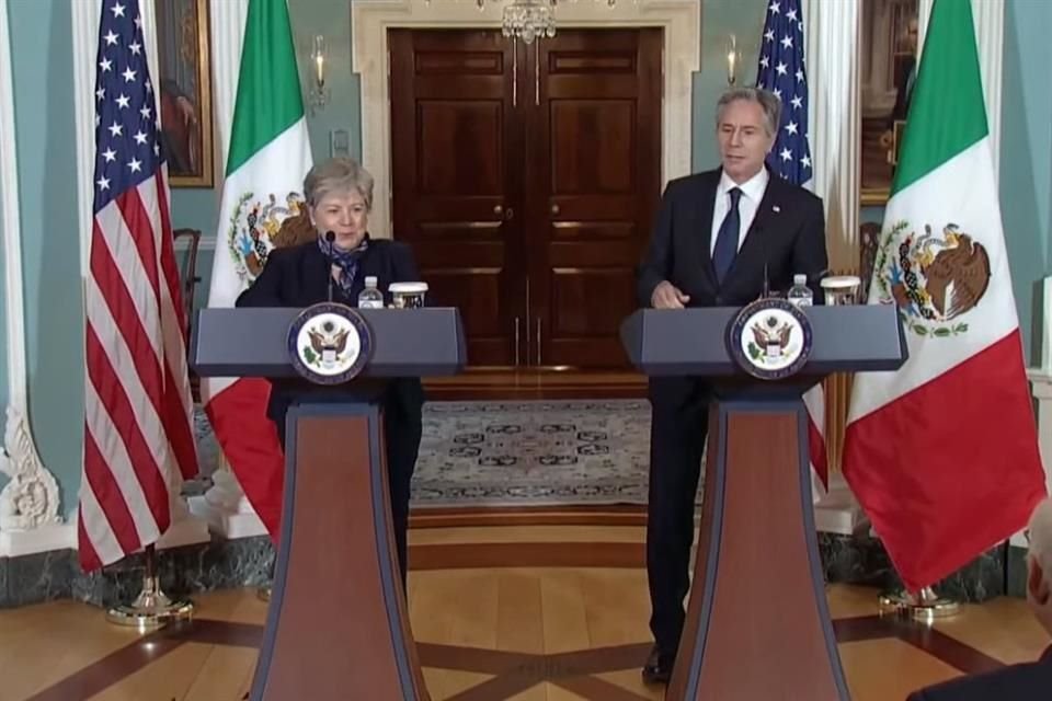 Alicia Bárcena, Canciller mexicana, y Atony Blinken, Secretario de Estado de EU, se reunieron en Washington.