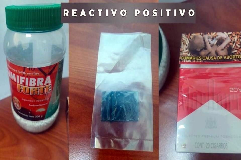 El cateo de las autoridades dio positivo a clorhidrato de cocaína.