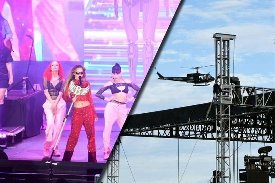 Belinda dio un concierto en Chilpancingo, patrocinado por el gobierno del estado, con extremas medidas de seguridad y poca asistencia.