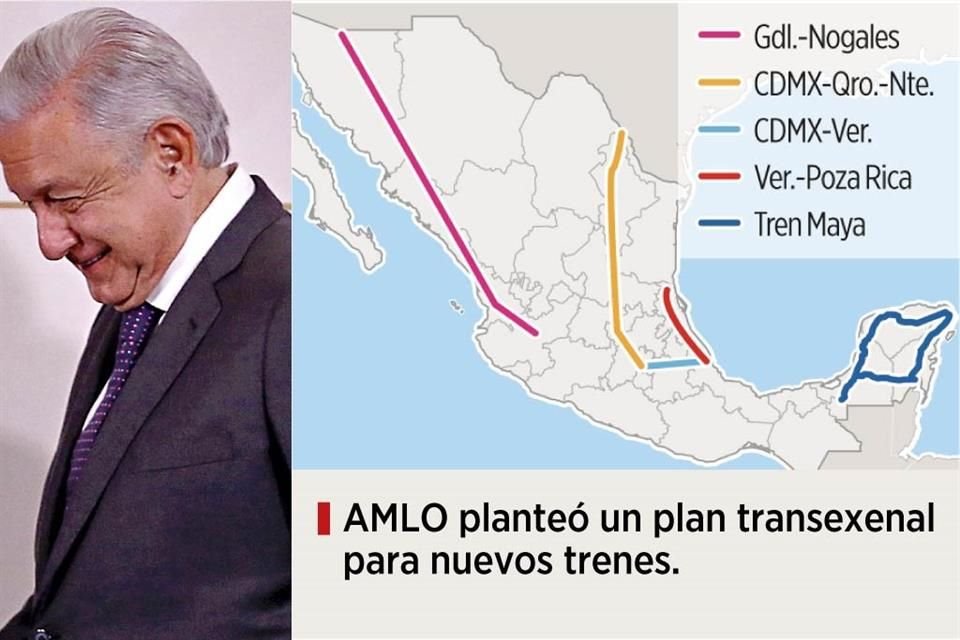 AMLO propuso un plan transexenal para nuevos trenes.