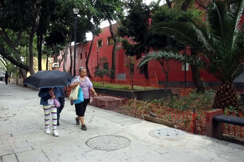 El espacio resultó dañado por las lluvias unos días después de su instalación. En estas semanas estuvo sometido a rehabilitación.