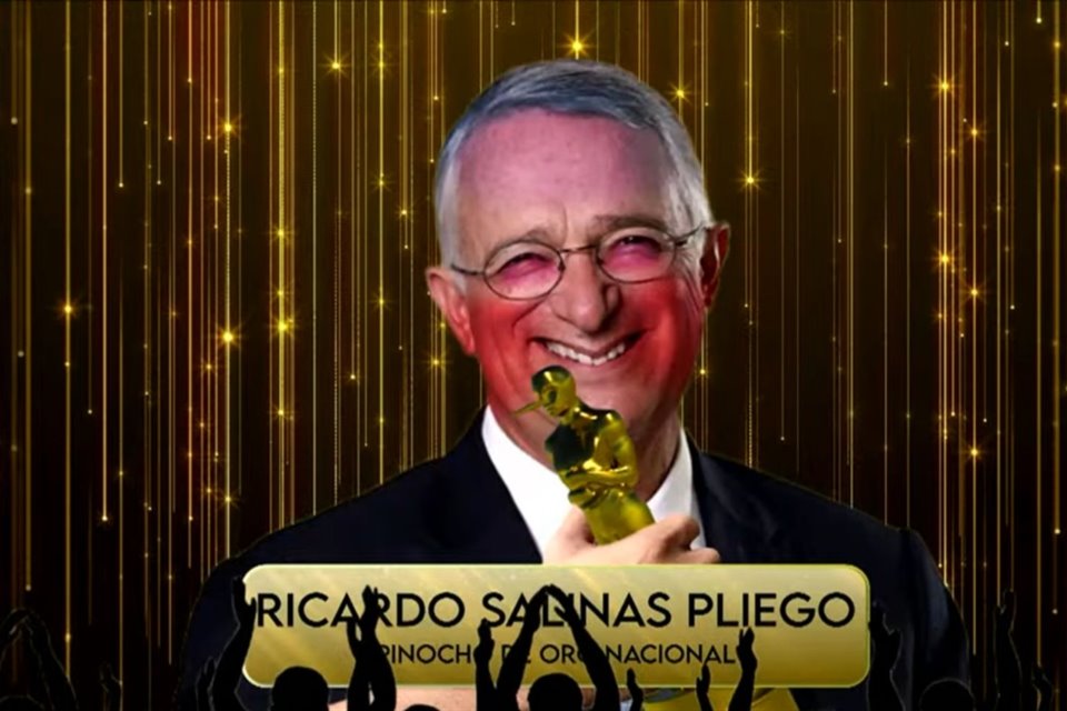 Sansores dijo este martes que el 'Pinocho de oro' correspondía a Ricardo Salinas.