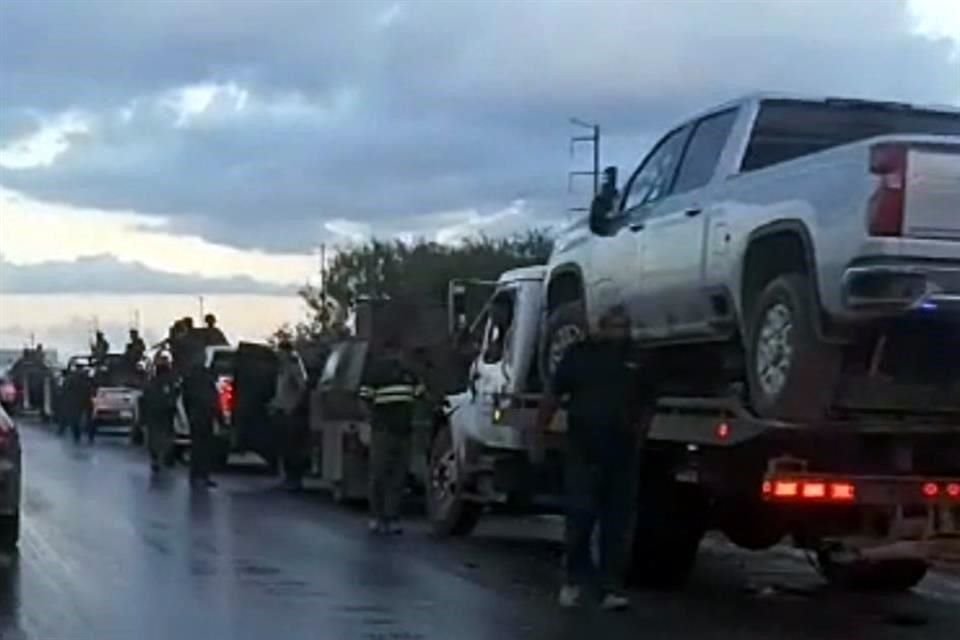 Los vehículos asegurado pertenece a la célula de Los Metros del Cartel del Golfo.