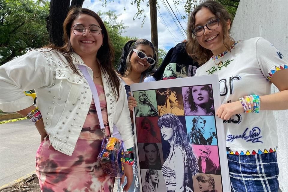 Emma, Fer y Lily viajaron desde Guanajuato para ver a Taylor Swift en el Foro Sol.