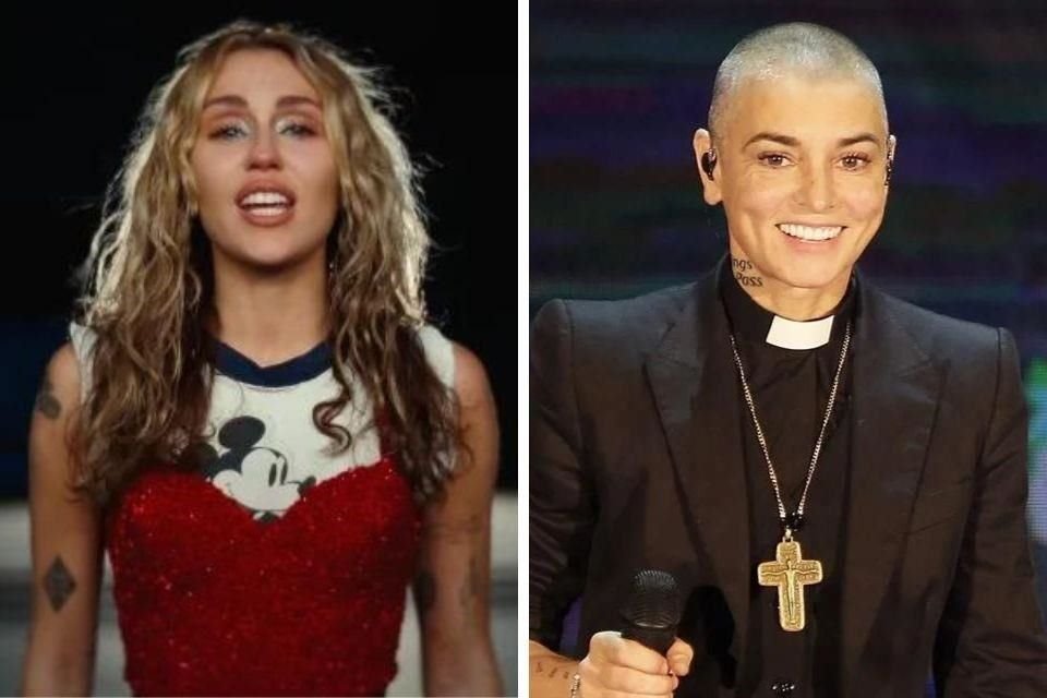 Miley Cyrus dedicó su tema 'Wonder Woman' a la fallecida Sinéad O'Connor, quien la criticó por su video musical de 'Wrecking Ball'.