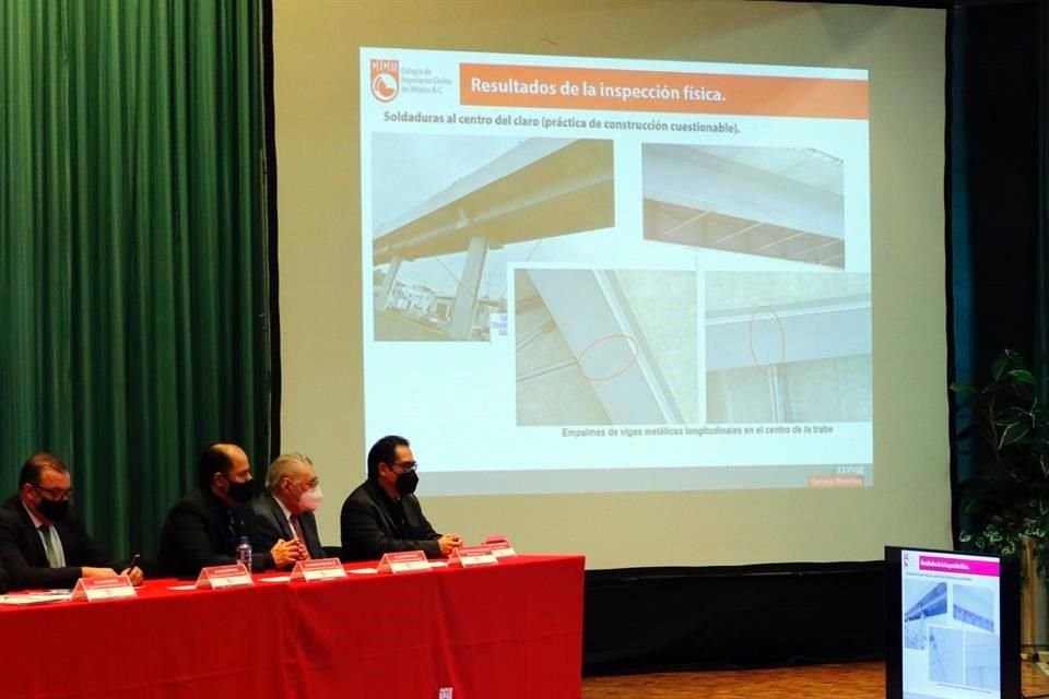 El Colegio de Ingenieros Civiles presentó los resultados de la inspección física de la estructura elevada de la Línea 12.