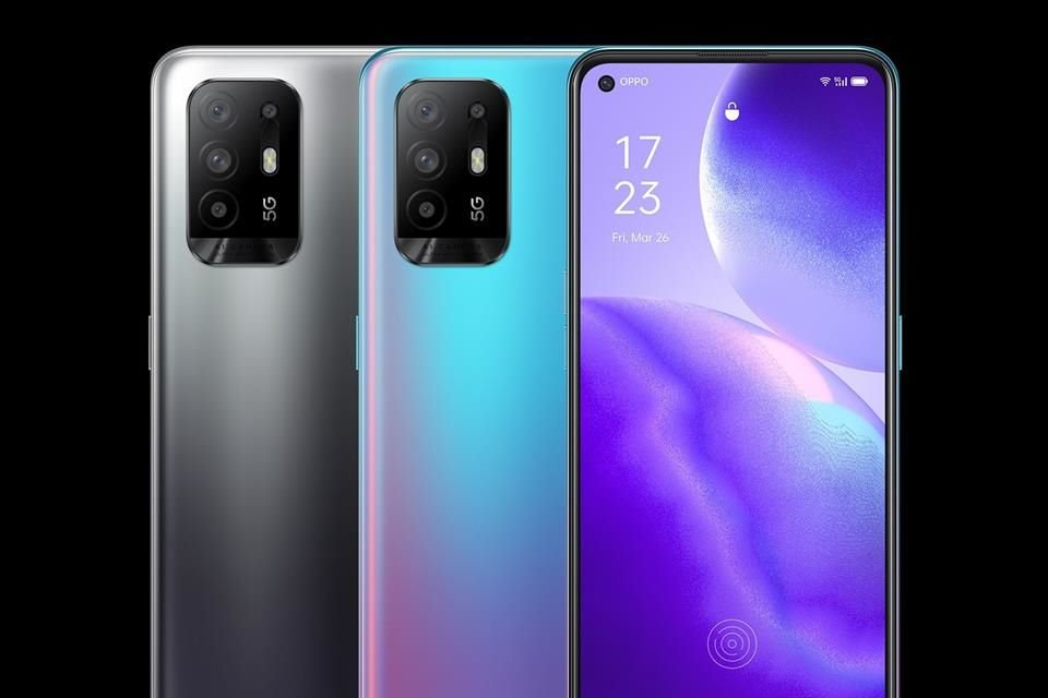 Oppo Reno5 Z 5G estará disponible en colores negro y azul.