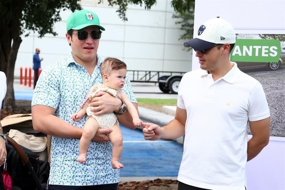 El Alcalde Luis Donaldo Colosio (der.) estuvo en la inauguración de obras en Fundidora junto al Gobernador Samuel García.