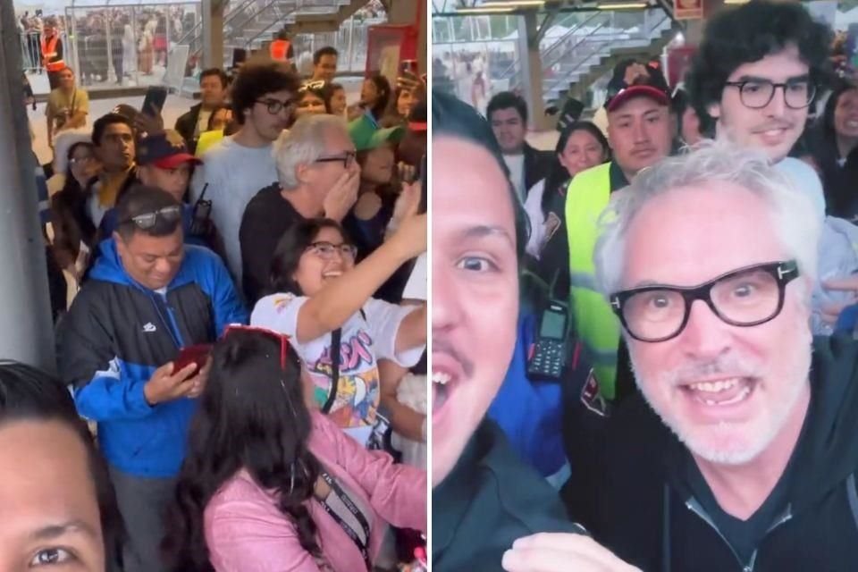 El cineasta Alfonso Cuarón se sumó a los más de 60 mil asistentes que acudieron esta noche al último concierto de Taylor Swift en México.