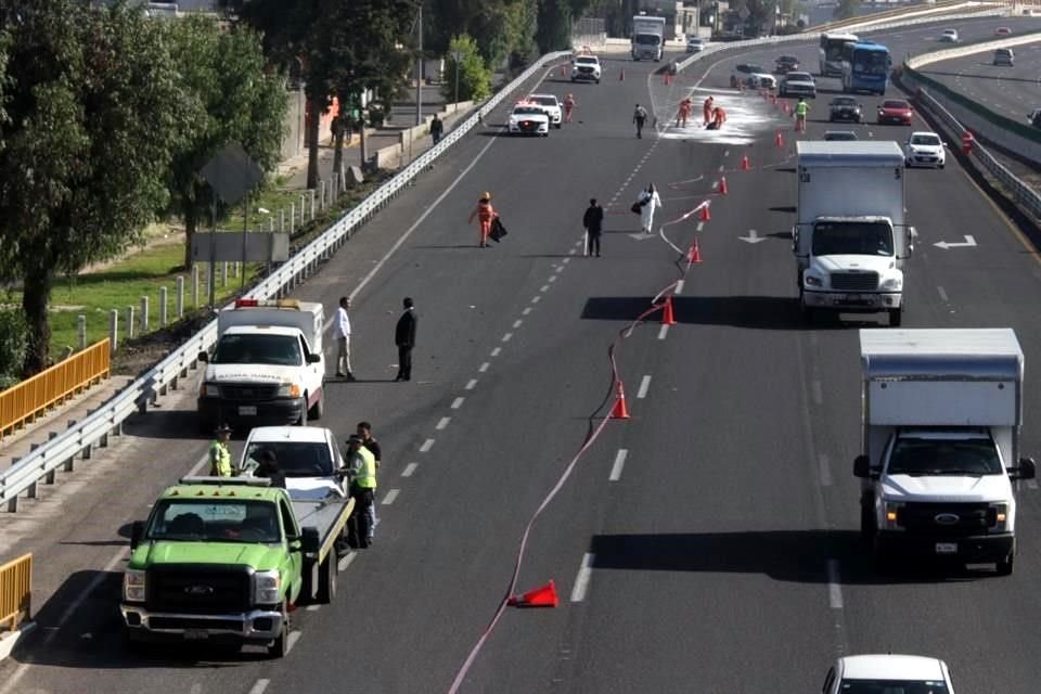 El motociclista fue arrollado en la Autopista México-Pachuca, al incorporarse a la altura de Ojo de Agua.