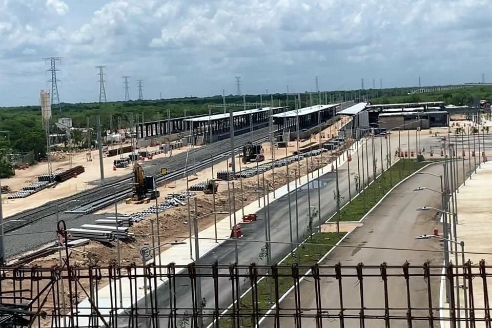 La estación de Teya del tren Maya aún está en obra negra.