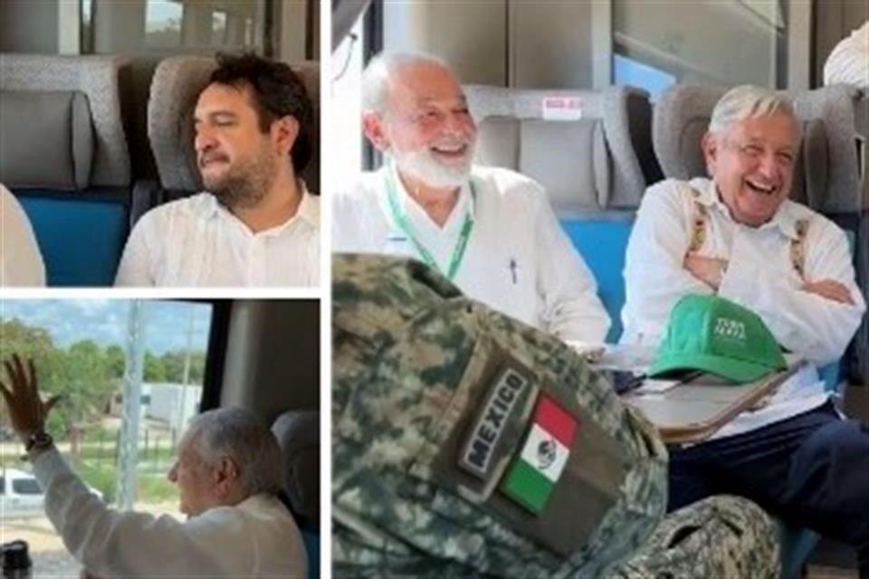 El Presidente López Obrador mostró en un video episodios de su primer recorrido privado en el Tren Maya.