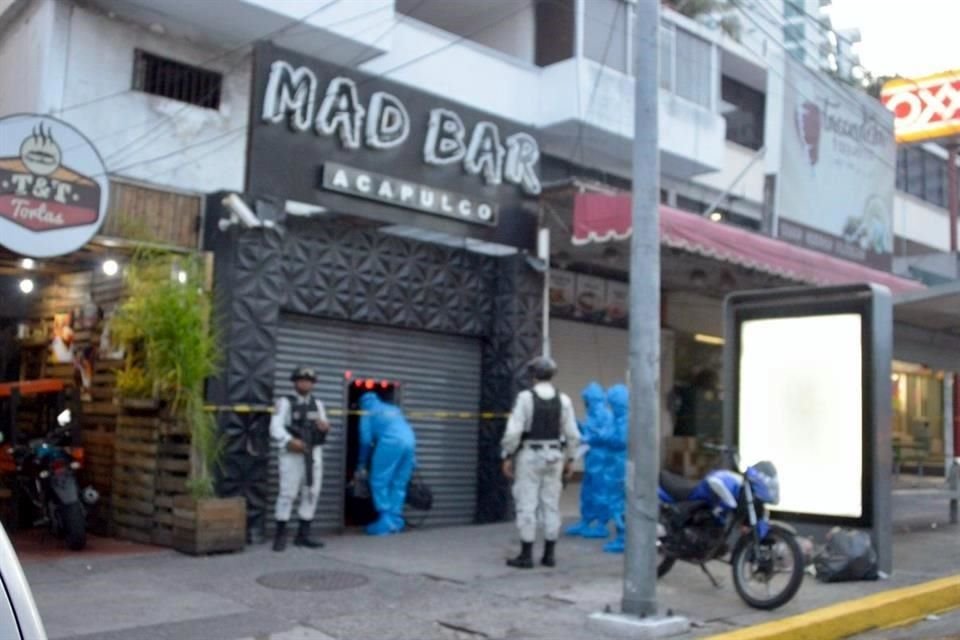 Hombres armados atacaron el 'Mad bar', ubicado en la Costera Miguel Alemán, de Acapulco.