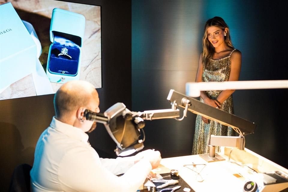 La modelo Michelle Salas se presentó como nueva amiga de la firma de joyería Tiffany & Co, en la exhibición 'Diamonds & Wonders'.