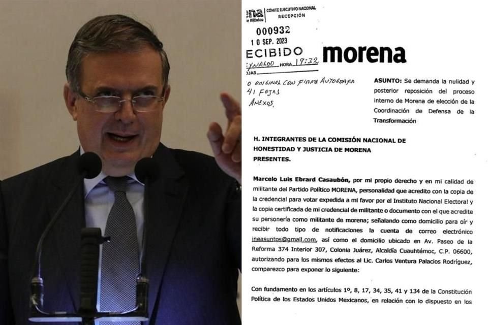 La Comisión Nacional de Honestidad y Justicia de Morena podría responder si admite la queja de Marcelo Ebrard hasta finales de octubre.