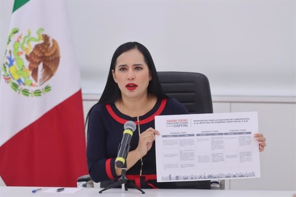 Sandra Cuevas hará llegar a dirigentes del PAN, PRI y PRD su propuesta para el proceso de selección del candidato del Frente.