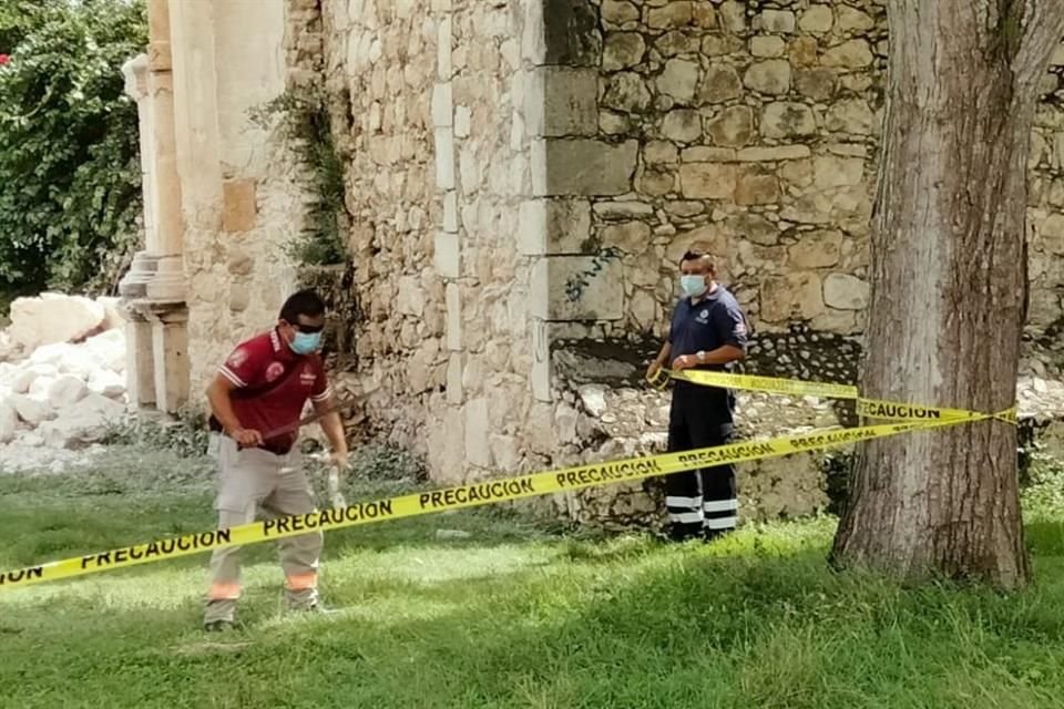 En un comunicado, la Secretaría de Cultura (SC) federal aseguró que esto se debió a que la zona afectada no estuvo contemplada en el proyecto de restauración.