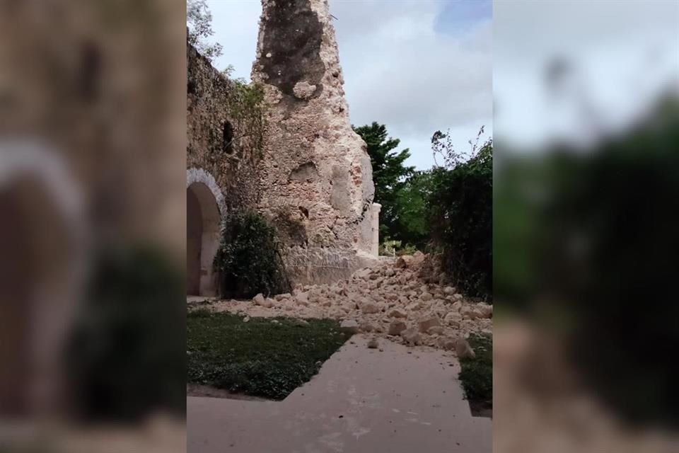 La dependencia atribuyó el derrumbe al estado previo del inmueble, que está deteriorado por las conflagraciones que ahí se suscitaron durante la Guerra de Castas.