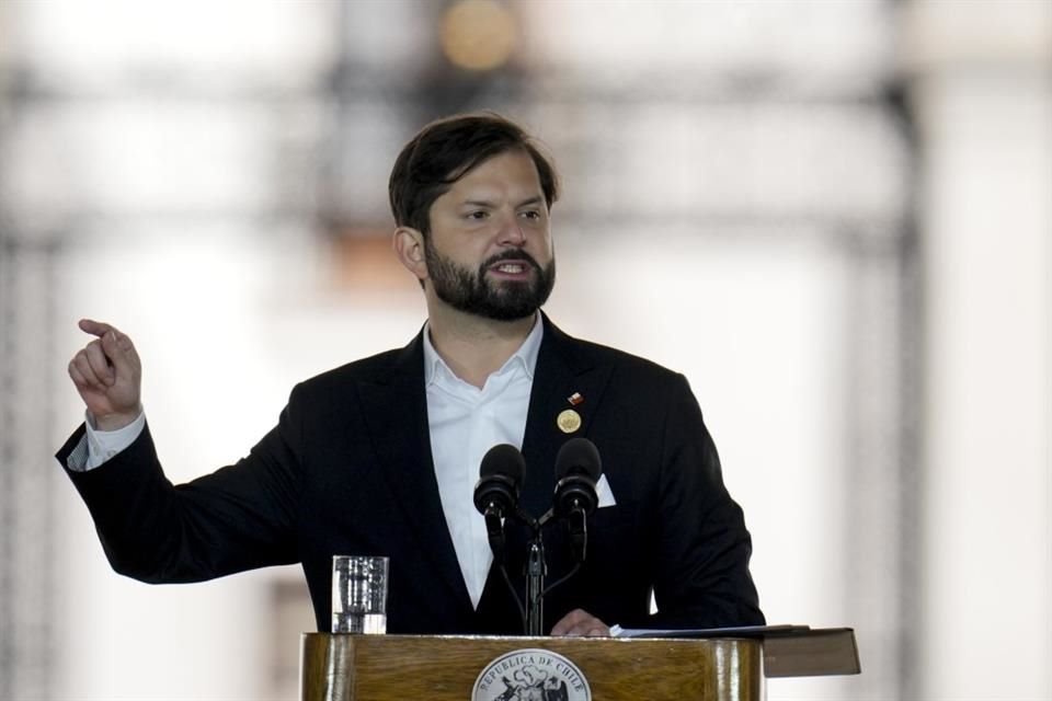 El Presidente de Chile, Gabriel Boric, durante la ceremonia de conmemoración del golpe de Estado, en Santiago.