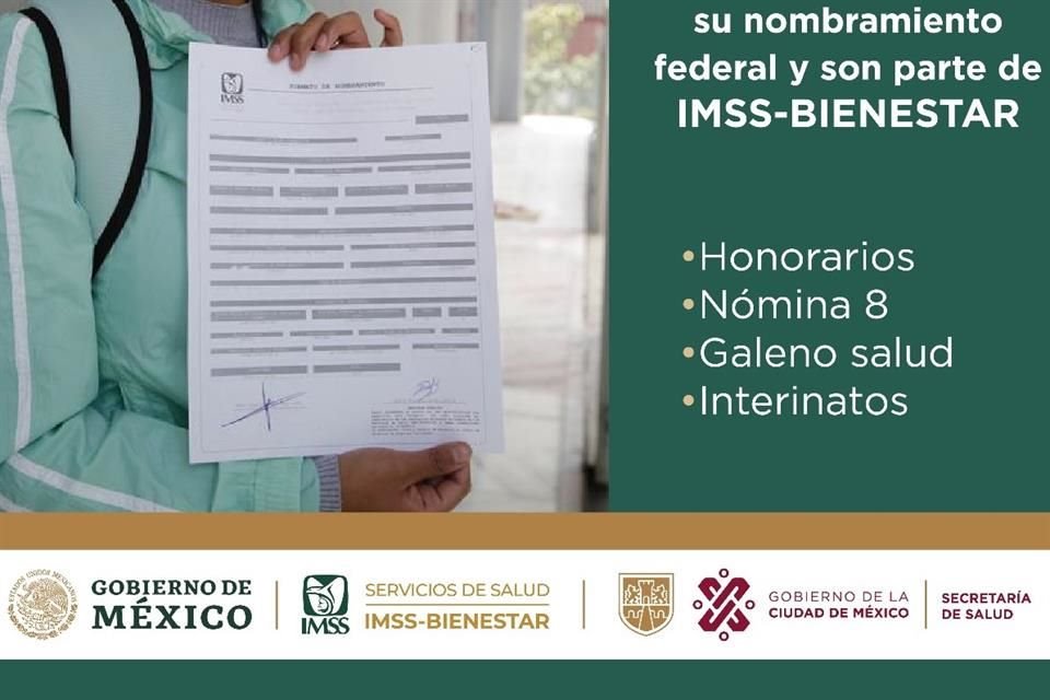 Del 4 de septiembre al 11 de septiembre, destacó la Sedesa, 5 mil 121 personas firmaron su nombramiento federal.