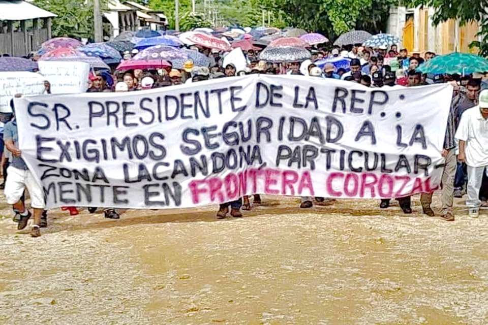 Sicarios del Cártel de Sinaloa tienen asediados a indígenas de región Lacandona, ubicada en Ocosingo, en límites de Chiapas con Guatemala.