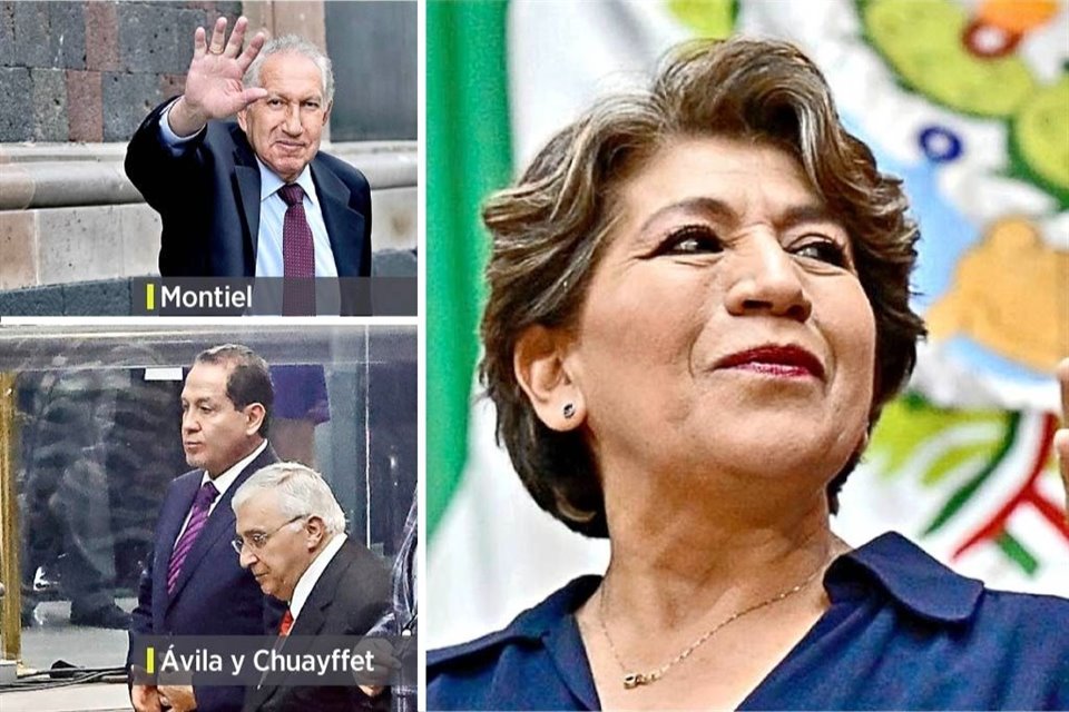 OCASO Y FESTEJO. Cuatro ex Gobernadores priistas acudieron a la toma de posesión de la morenista Delfina Gómez, quien estuvo acompañada del Presidente AMLO.