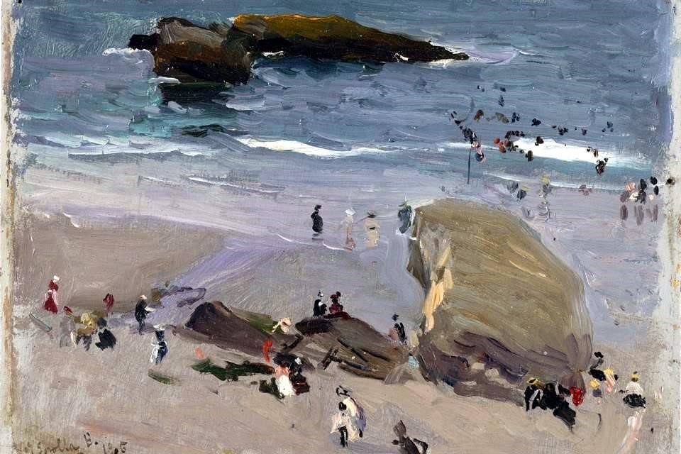 La exposición 'Luz de España: Sorolla en las colecciones estadounidenses' permanecerá abierta al público hasta el 7 de enero en el Museo Meadows de Dallas, Texas. Sobre estas líneas 'Playa de Biarritz' (1906).