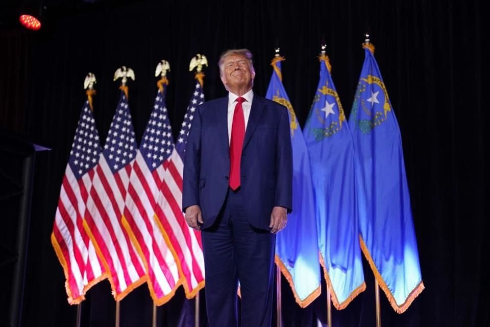 El ex Presidente Donald Trump durante un evento de campaña el 8 de julio de 2023, en Las Vegas.