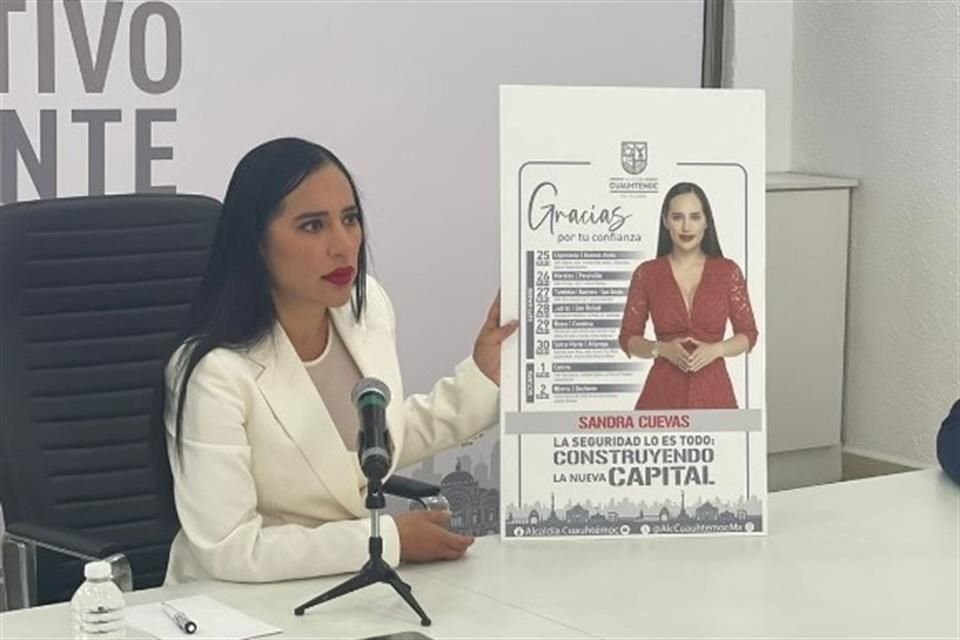 Sandra Cuevas formalizó su licencia por 16 días.