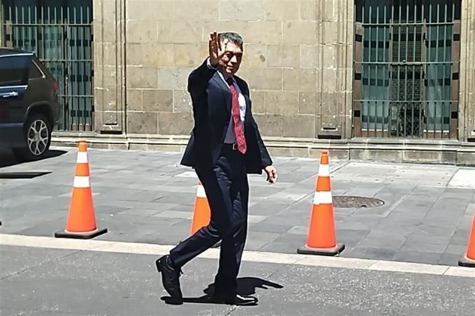 Rutilio Escandón, Gobernador de Chiapas, a su llegada a Palacio Nacional.