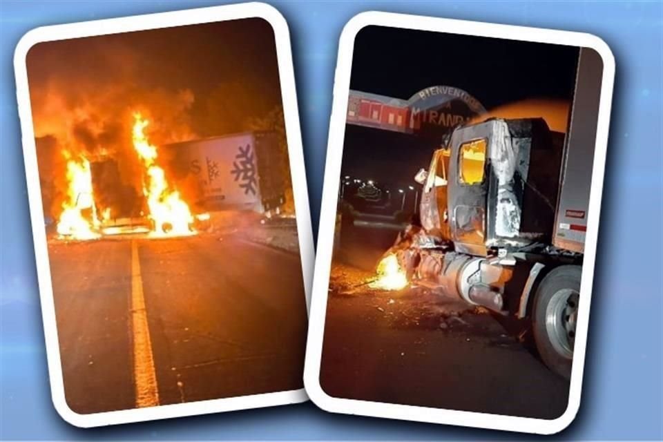 Los vehículos incendiados se reportaron en los municipios de Zamora y Yurécuaro, en Michoacán.