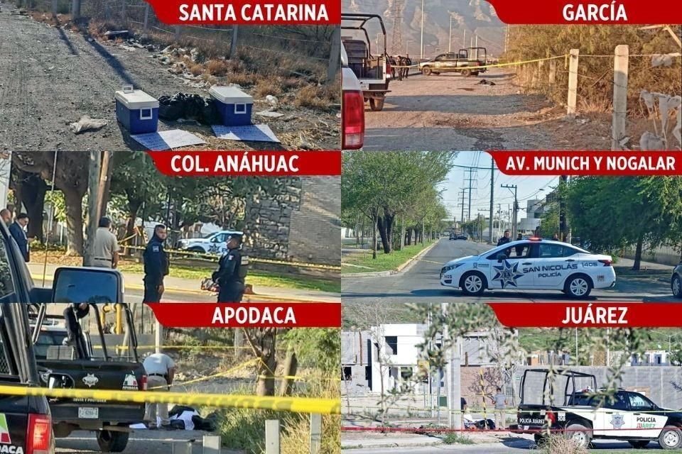 Los hallazgos de los cuerpos mutilados se reportaron entre las 6:45 y 8:45 horas.