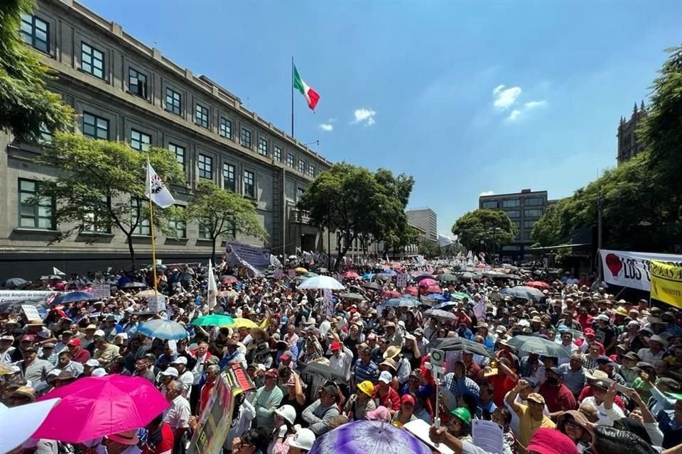 Manifestación de este miércoles 27 de septiembre.