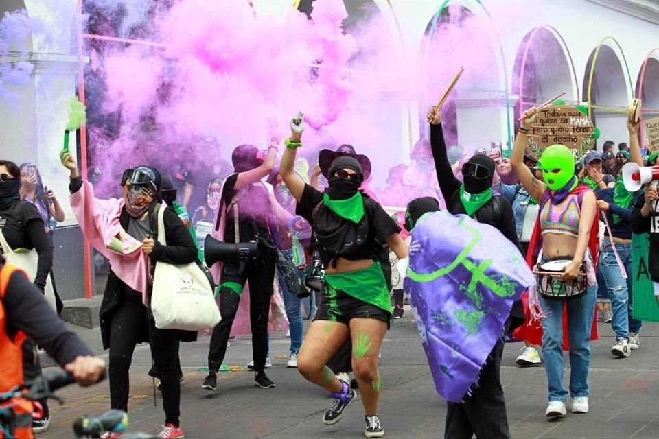 Aspecto de la marcha en Toluca.